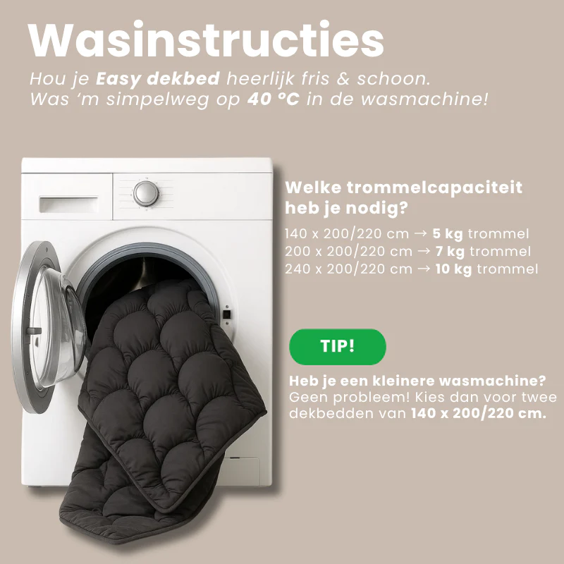 Lazy Dekbed Zonder Overtrek - Uni - Taupe - Image 3